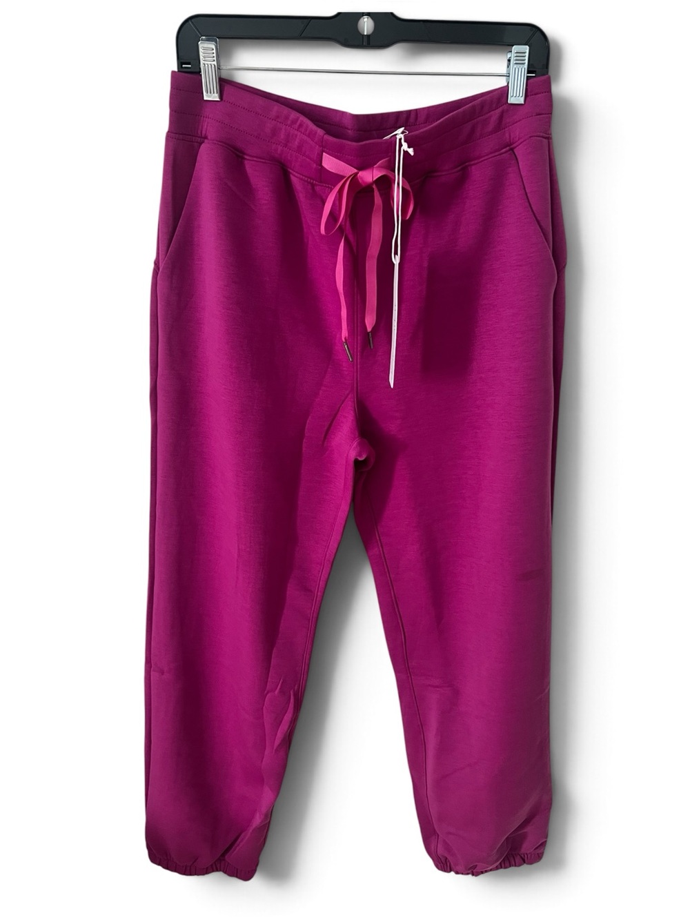 Dear Scarlett Magenta Pink Scuba Drawstring Jogger Pants - Picture 2 of 3